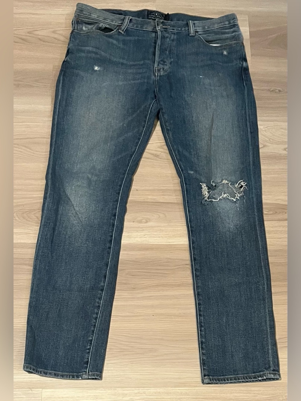 Lucky Brand - Distressed Dark Blue Denim Jeans
